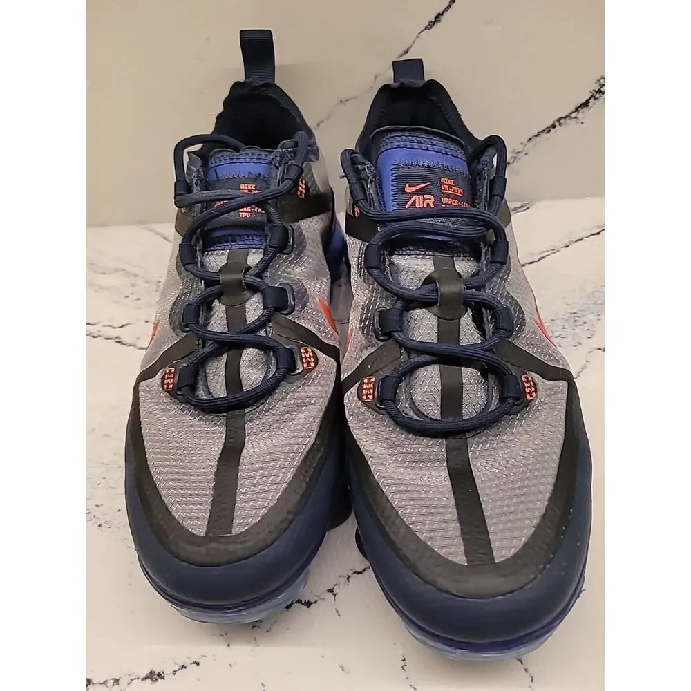 NIKE‎ AIR VAPORMAX 2019 (GS) DARK GREY/BLUE ORANGE US SZ 5Y